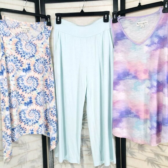 Koolaburra By Ugg Lot Of 3 Sz XS - 1 Mint Capri Pant + 2 Mixed Sleeveless Tops - Picture 1 of 6